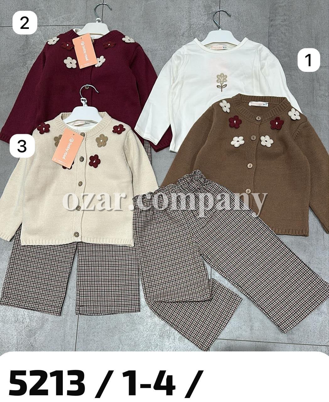 Костюм Тройка Для Девочки Baby Rose (1-2-3-4лет) 