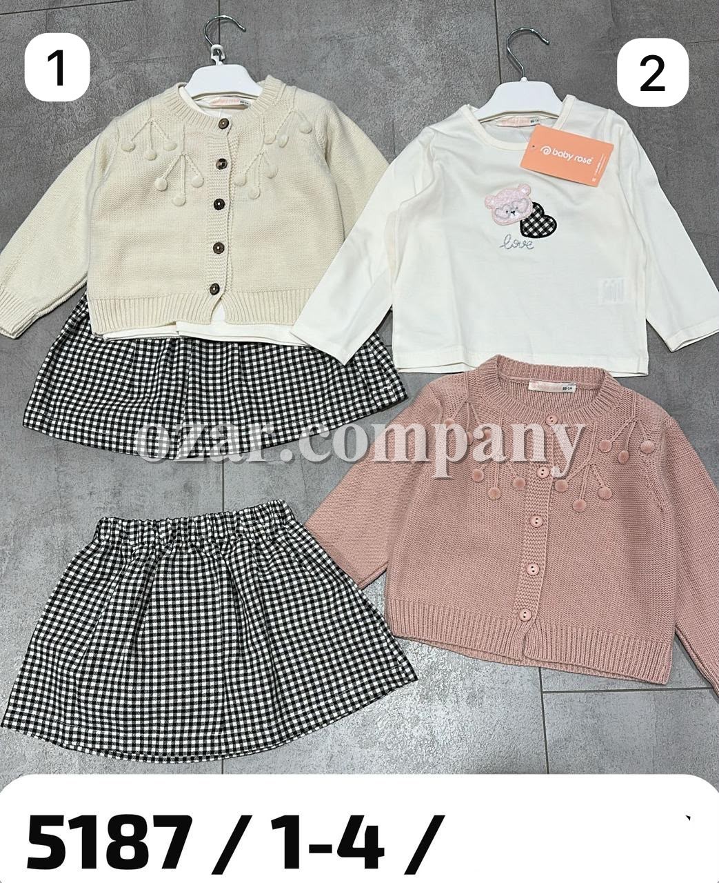 Костюм Тройка Для Девочки Baby Rose (1-2-3-4лет) 