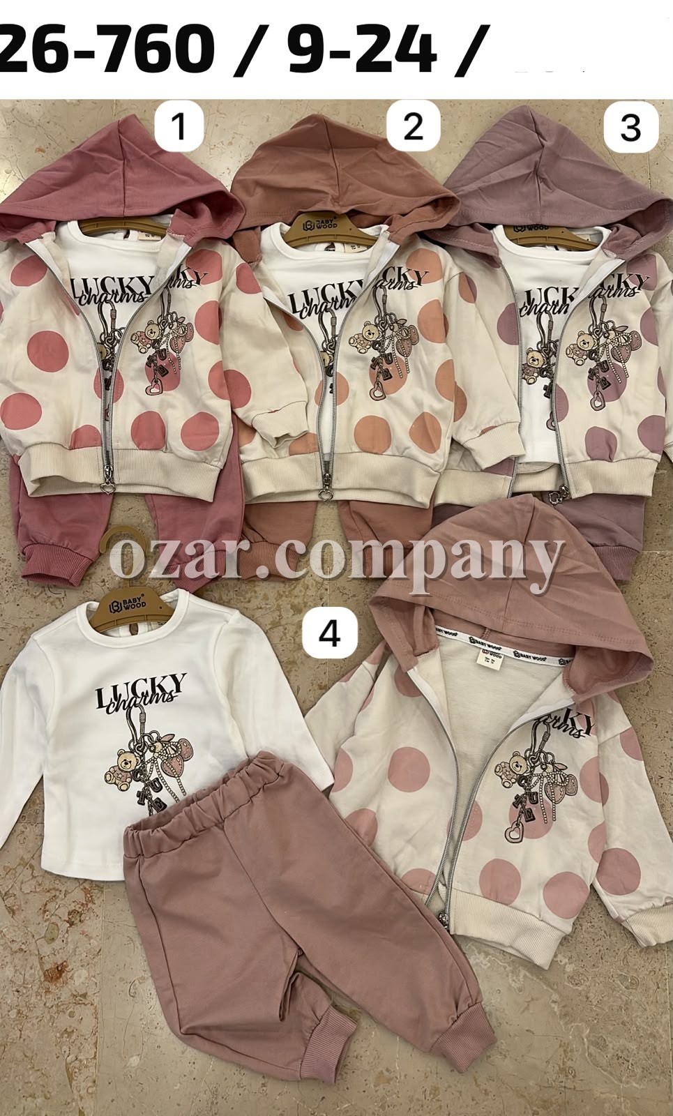 Костюм Тройка Для Девочки Baby Wood (9-12-18-24мес.)