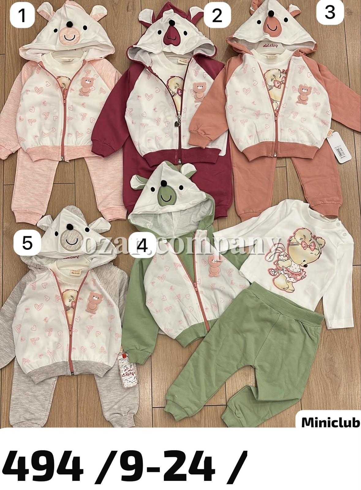 Костюм Тройка Для Девочки Mini Clup (9-12-18-24мес.)
