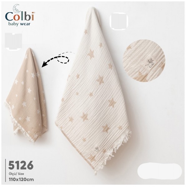 Муслиновая Пелёнка Для Новорождённых Colbi Baby (110*120см)