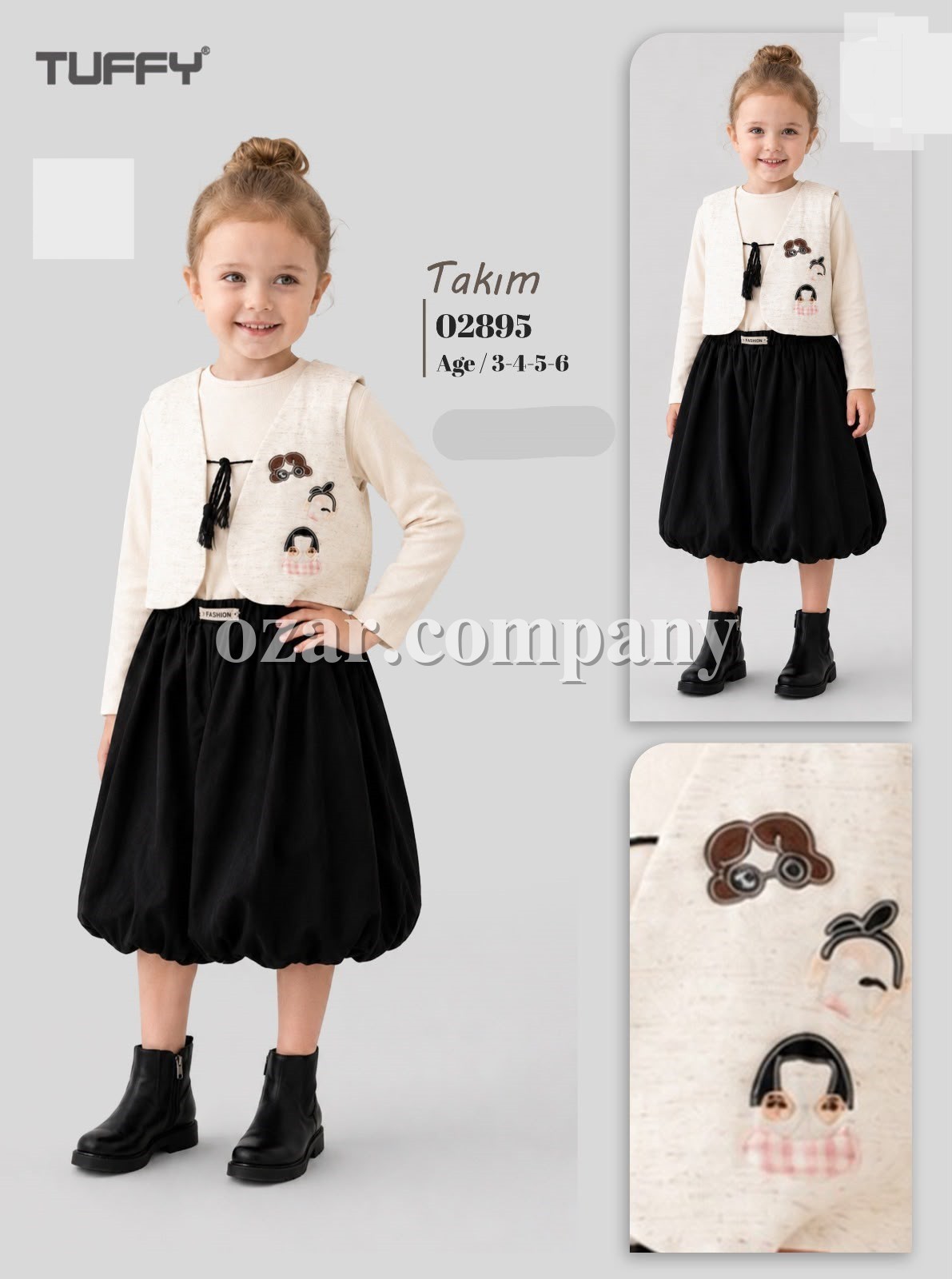 Костюм Тройка Для Девочки Tuffy (3-4-5-6лет) 