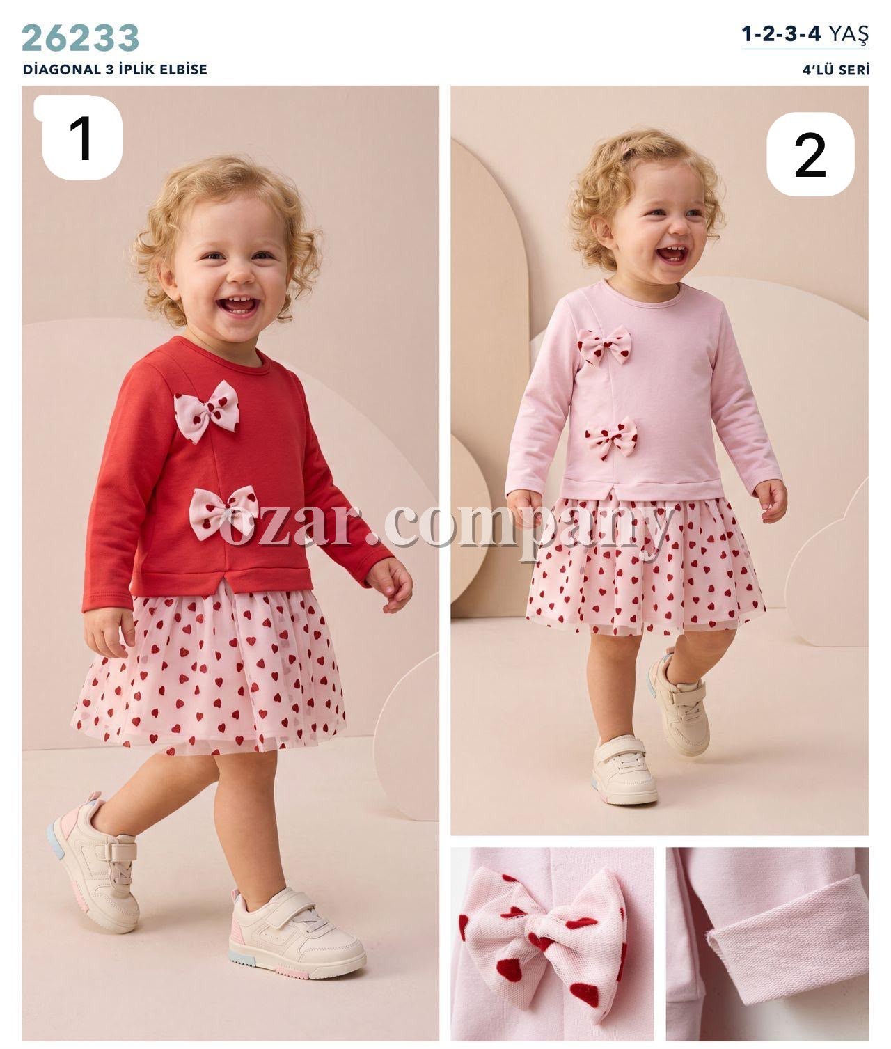 Платье Тринитка Для Девочки Bupper Minipodyum (1-2-3-4лет) 