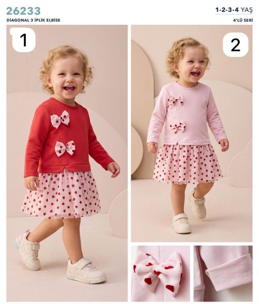 Платье Тринитка Для Девочки Bupper Minipodyum (1-2-3-4лет) 
