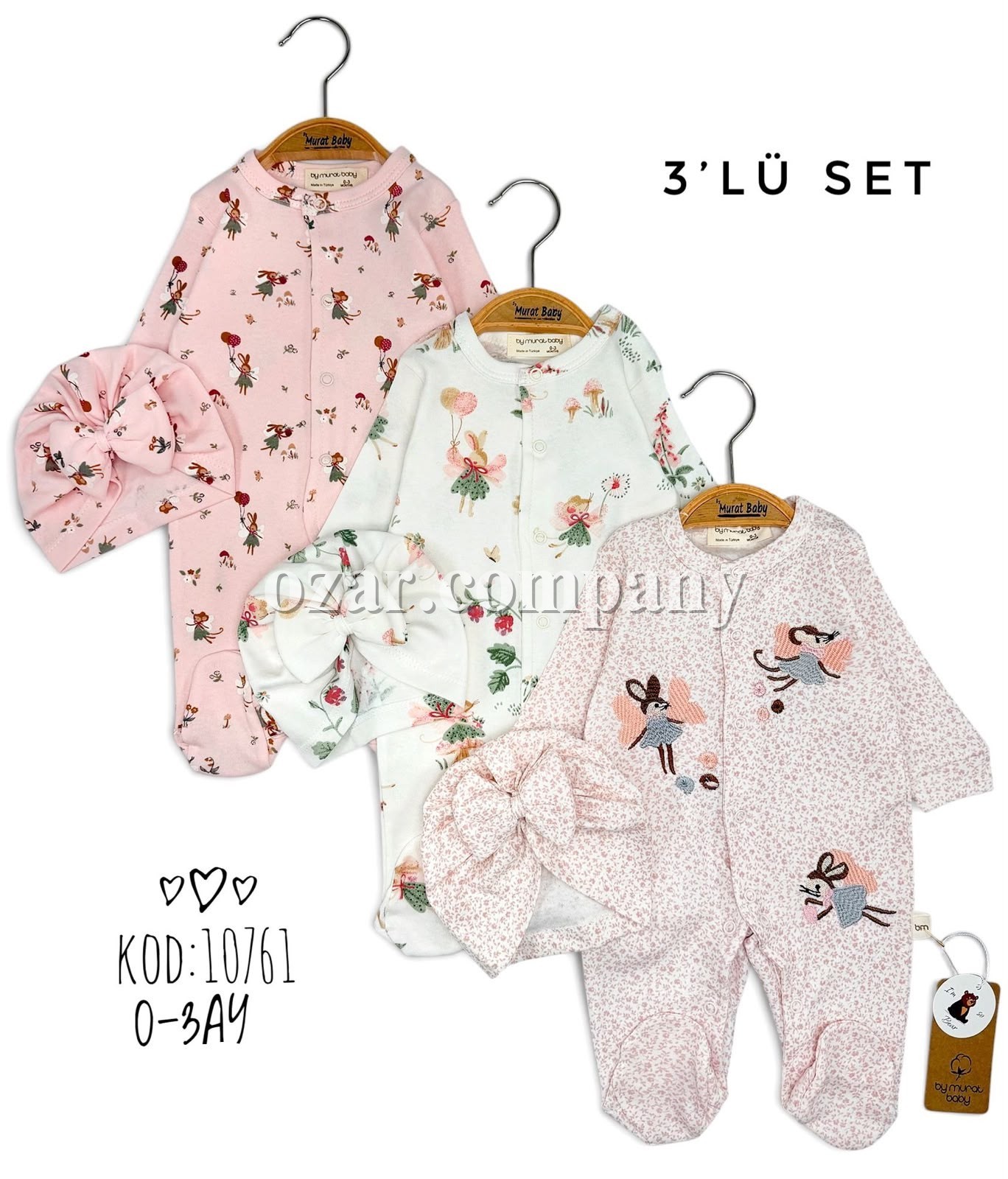 Комплект Человечков Для Девочки Murat Baby (0-3мес.) 