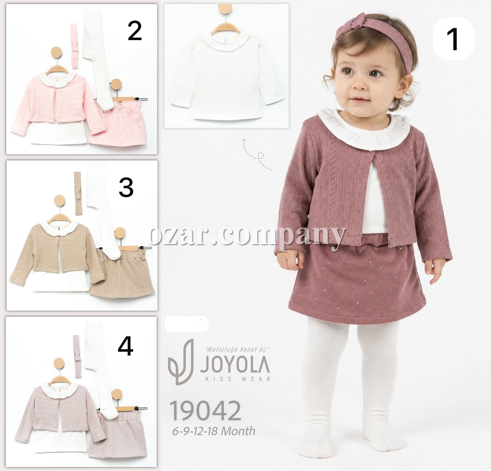 Костюм Тройка Для Девочки Joyola (6-9-12-18мес.)