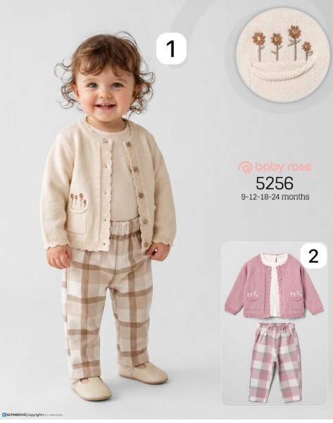 Костюм Тройка Для Девочки Baby Rose (9-12-18-24мес.)
