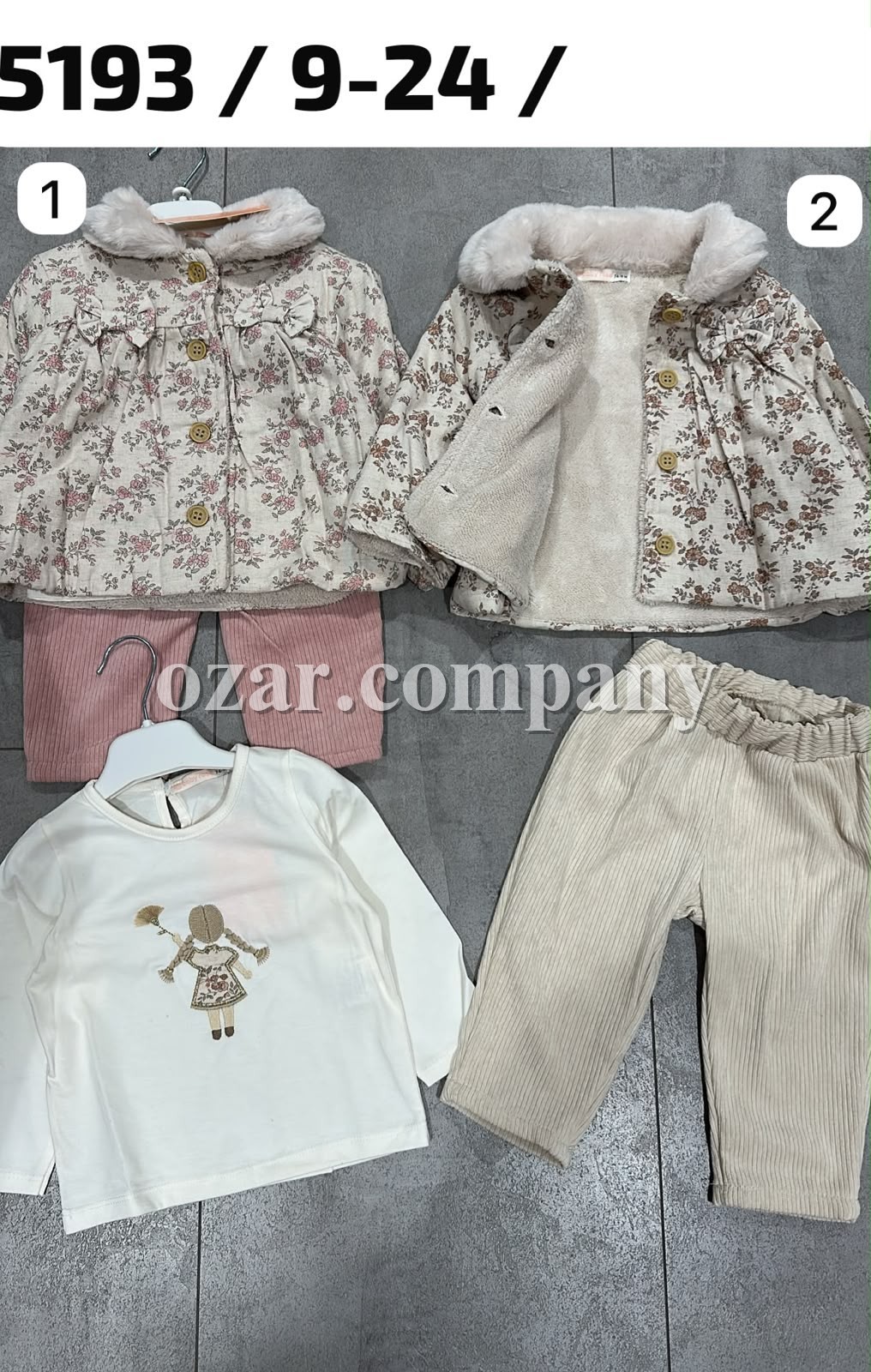 Костюм Тройка Для Девочки Baby Rose (9-12-18-24мес.)