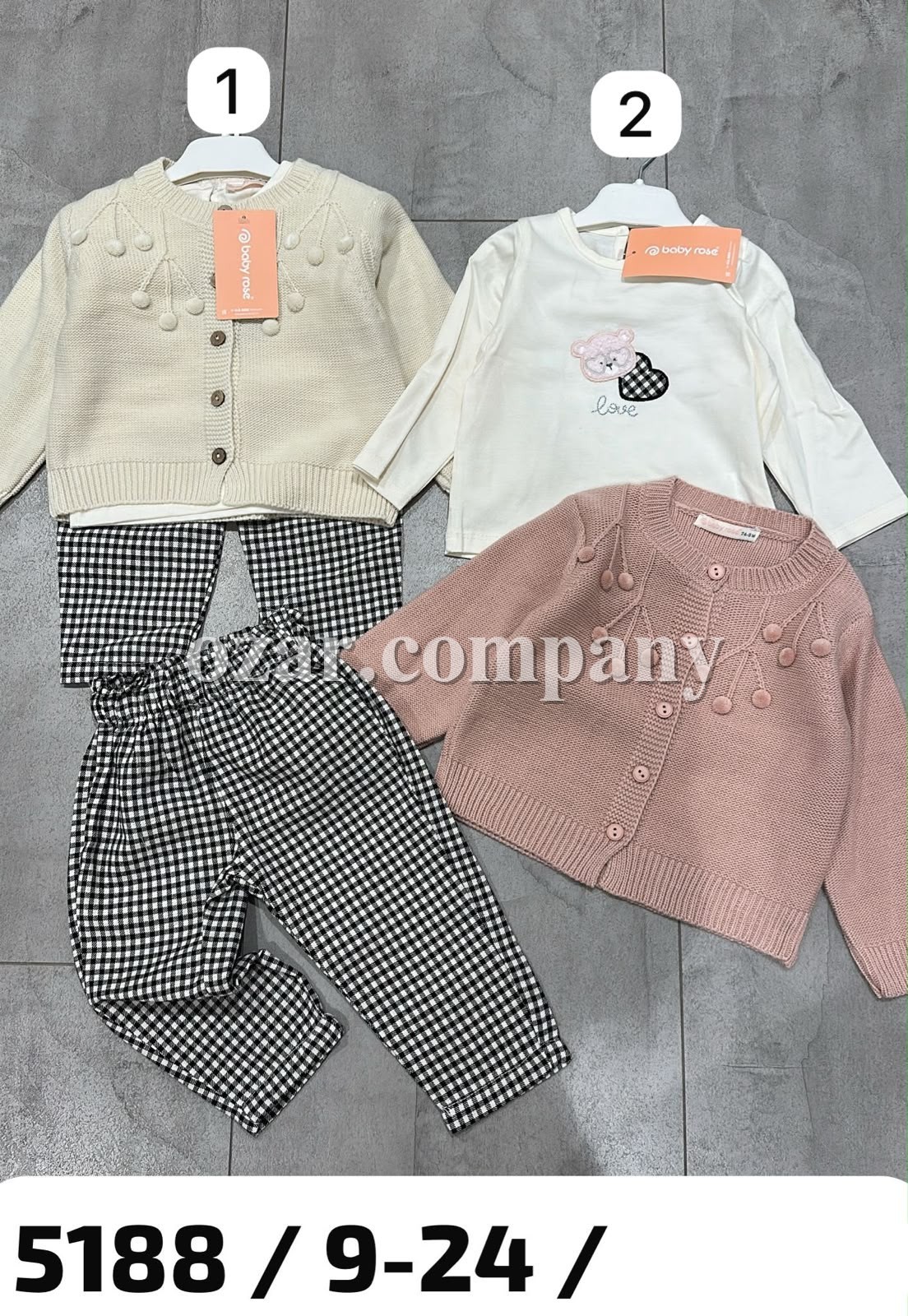 Костюм Тройка Для Девочки Baby Rose (9-12-18-24мес.)