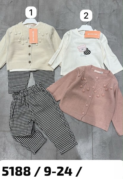 Костюм Тройка Для Девочки Baby Rose (9-12-18-24мес.)