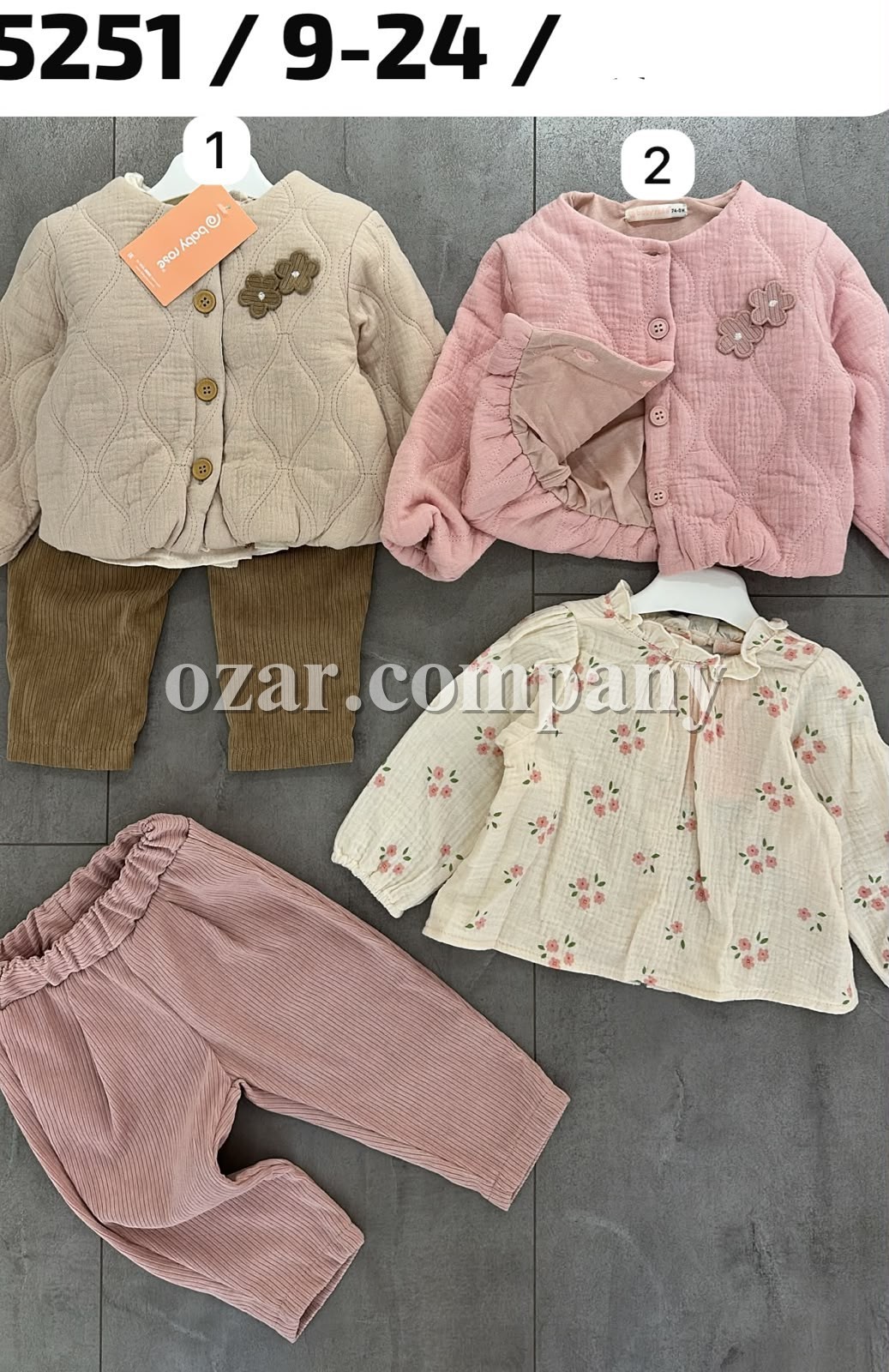 Костюм Тройка Для Девочки Baby Rose (9-12-18-24мес.)