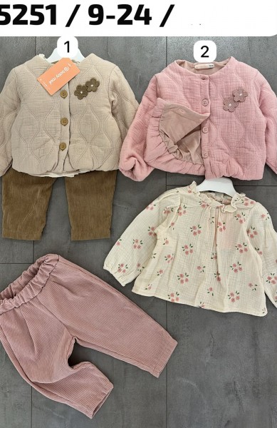Костюм Тройка Для Девочки Baby Rose (9-12-18-24мес.)
