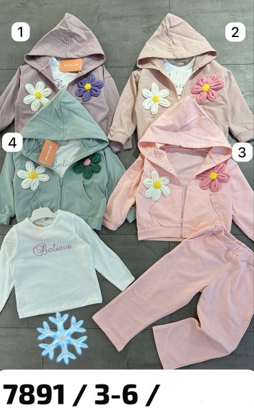 Костюм Тройка Для Девочки Baby Rose (3-4-5-6лет) 