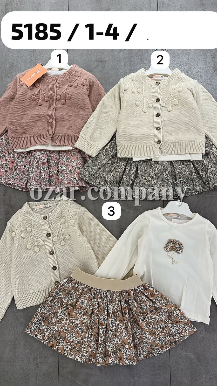 Костюм Тройка Для Девочки Baby Rose (1-2-3-4лет) 