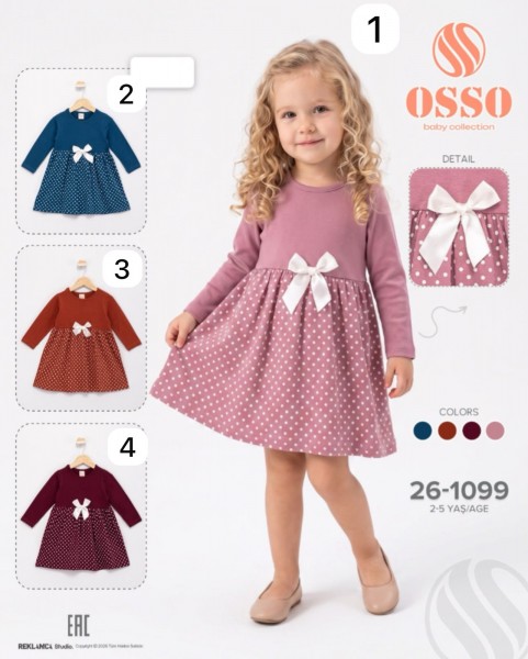 Платье Для Девочки OSSO (2-3-4-5лет)