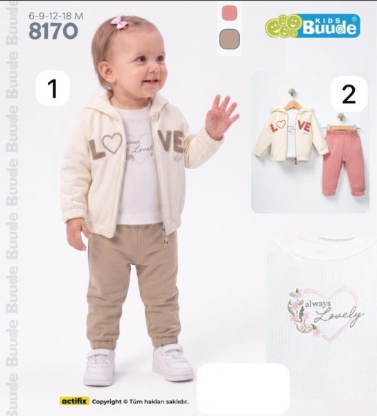 Костюм Тройка Для Девочки Buude Kids (6-9-12-18мес.)