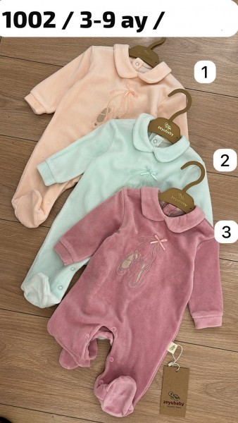 Велюровый Человечек Для Девочки Zeyubaby (3-6-9мес.)
