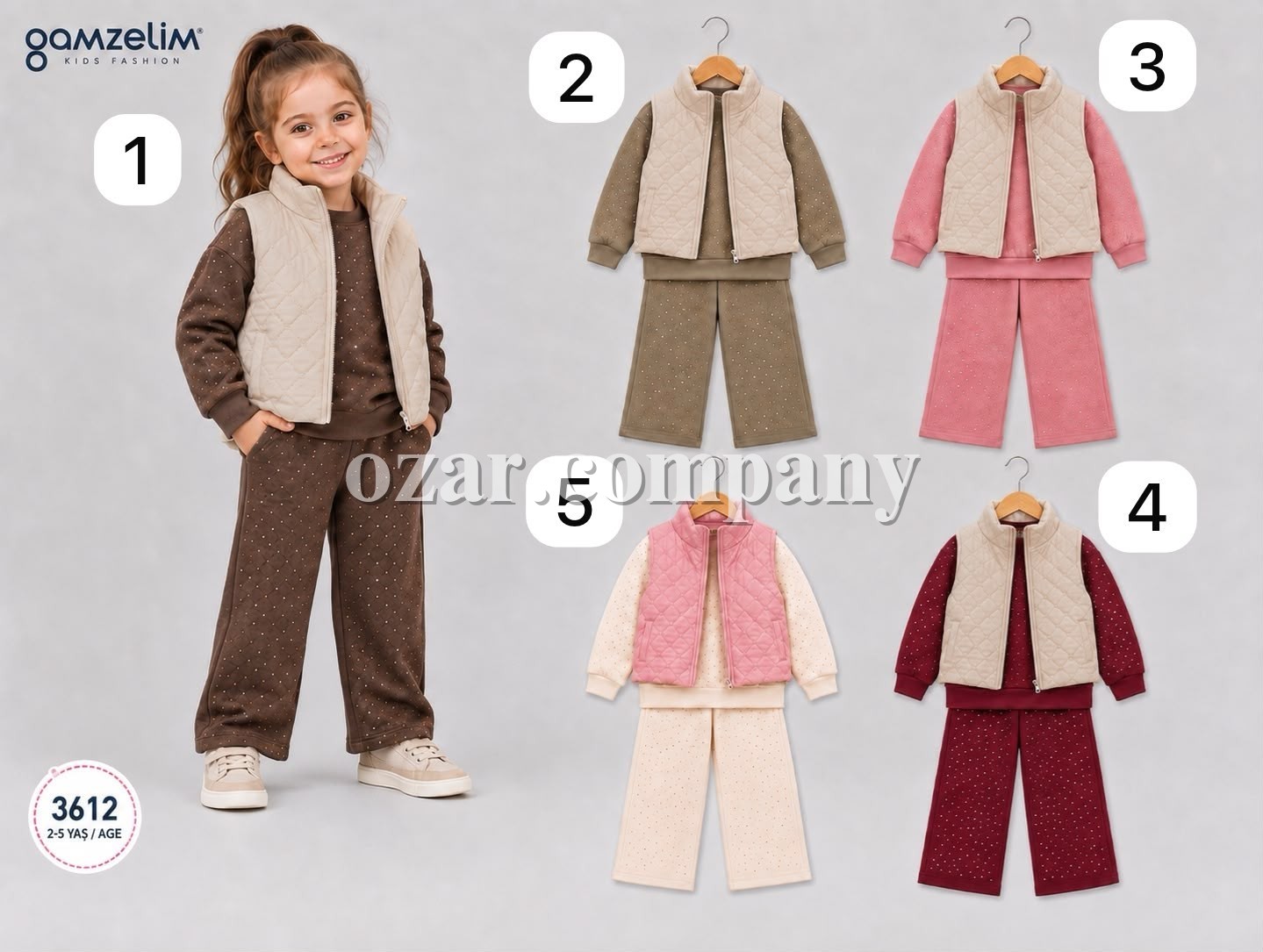 Костюм Тройка Для Девочки Gamzelim (2-3-4-5лет)