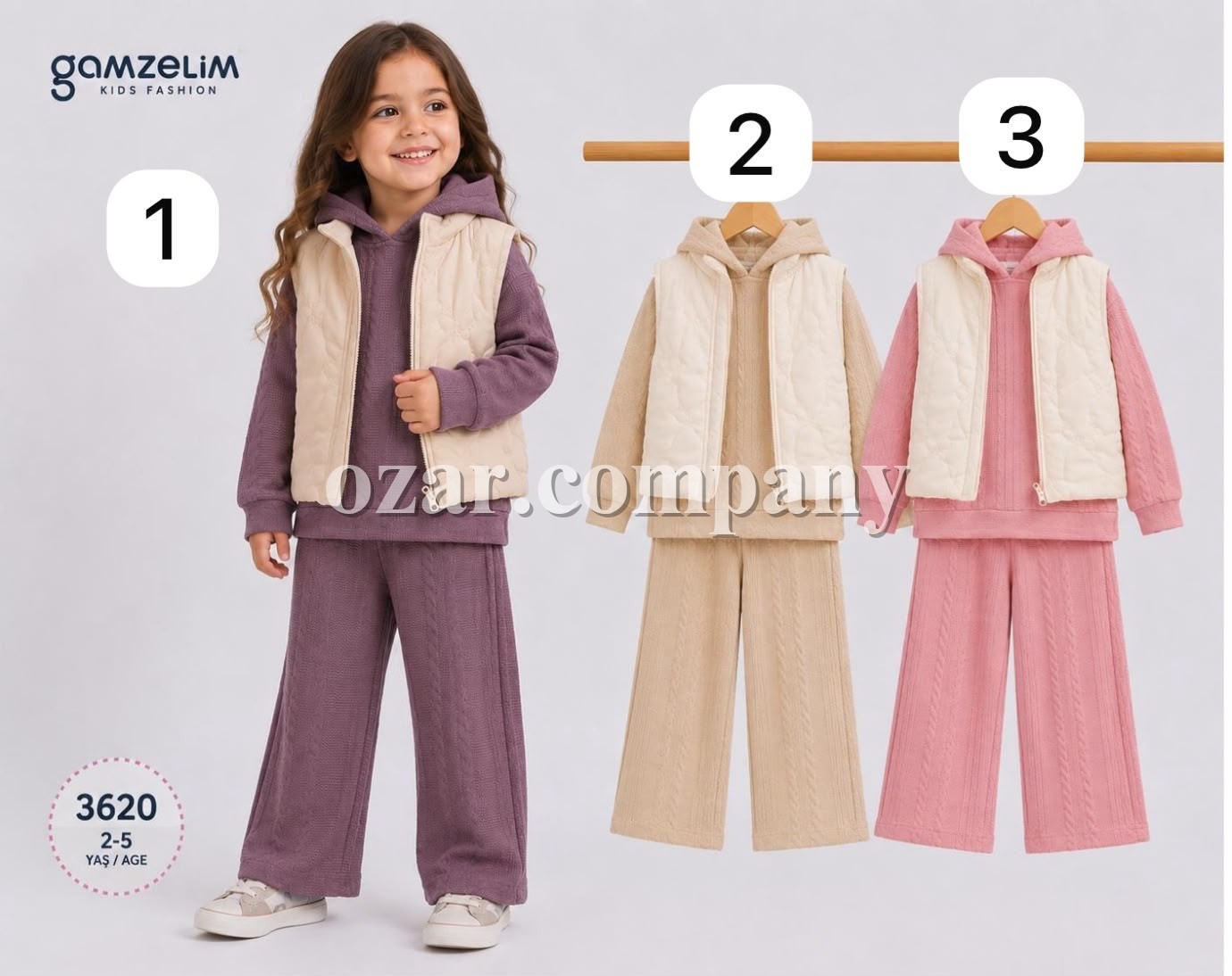 Костюм Тройка Для Девочки Gamzelim (2-3-4-5лет)